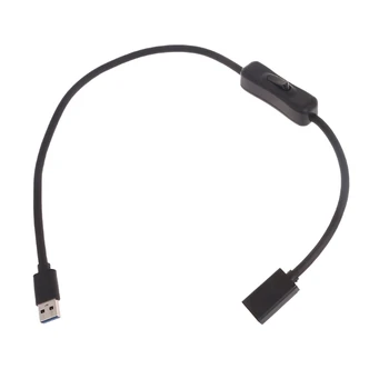 USB3.0 Удължете кабела кабел за данни с превключватели за включване на изключване за USB вентилатор LED лампи Dropship