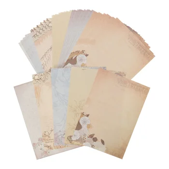 Винтидж хартия за писане, плик за писане, европейски стил романтичен плик пакет от 50