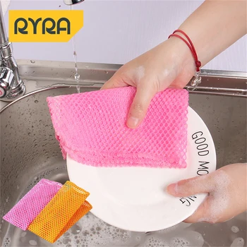 2бр Иновативни кърпи за миене на съдове Бързо сухо почистване Mesh кърпи за пране Кухненско почистване Аксесоари за инструменти Кърпи за почистване