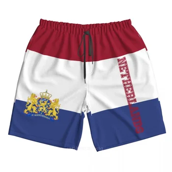 2023 Летен полиестер Холандия страна флаг 3D отпечатани мъжки шорти плаж джоб бягане летни панталони