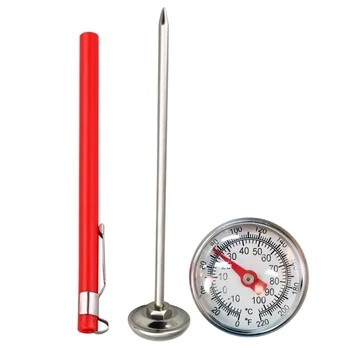 Механичен термометър за месо за мляко Кухненски термометър за храна от неръждаема стомана R9JF