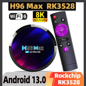 2023 H96 MAX RK3528 Smart TV Box Android 13 Rockchip 3528 Quad Core Поддръжка 8K Видео декодиране H.265 VP9 Wifi6 BT Media Player