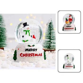 Коледа сняг глобус миниатюрни сняг глобус занаяти празник декор сладък 3D карикатура коледни орнаменти