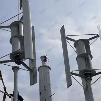 CE одобрение 1KW до 100KW вертикален генератор на вятърни турбини, подходящ за слънчева хибридна система