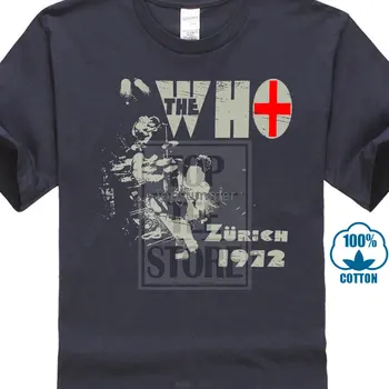 The Who Mens T Shirt Цюрих 1972 Distressed Rocking Band Изображение