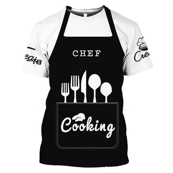 Chef T Shirt Fake Suit Cook Print Tee Summer Quick Dry Funny Uniform Oversized Short Sleeve Top High Quality O-neck Men T-shirts