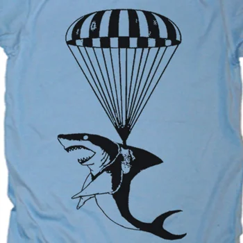 Shark Paratrooper T Shirt Week Sharks Kids Vintage Beach Ocean