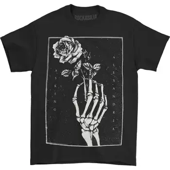 Asking Alexandria Мъжка тениска Skeleton Rose черна