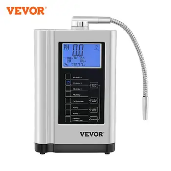 VEVOR Алкален воден йонизатор PH3.5-10.5 Водороден генератор машина Филтър за пречистване на пиенето 7 Настройки на водата за домакински уреди