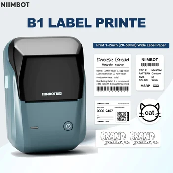 Niimbot B1 Мини термопринтер за етикети Мобилен джобен самозалепващ се стикер принтер QR код UV Tag Цена Преносим производител на етикети