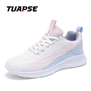 TUAPSE Пролетни висококачествени омекотяващи обувки за бягане Жени Есенна атлетика Ежедневни маратонки Дамски неплъзгащи се спортни обувки за ходене