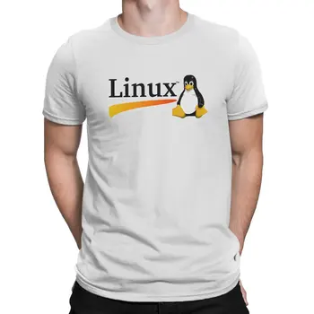 Linux операционна система класически тениска графичен мъже върховете реколта алтернатива лятото облекло влакна Harajuku полиестер тениска
