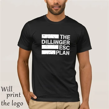Degli Uomini del manicotto Maglietta di Modo Nuovo Il Dillinger Fuga Piano di Metallo degli uomini di Fascia Nera T-Shirt