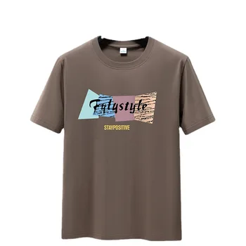 Мъжка тениска аниме извънгабаритни тениска лято Y2k стил мъже топ streetwear мъжка риза реколта къс ръкав Tee фитнес графичен T риза