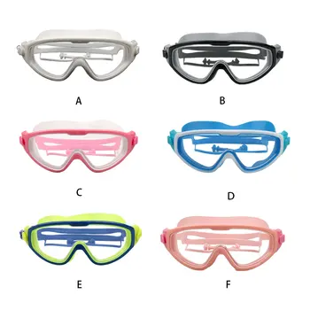 Girl Boy Универсални очила за плуване Регулируеми силиконови очила Водоустойчиви очила за състезание начинаещи розови
