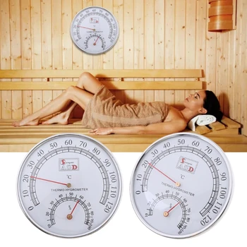  Механичен термометър и хигрометър за оранжерия Бебешка стая Стая за автомобилна сауна 0-120 °C Високо лек дропшип