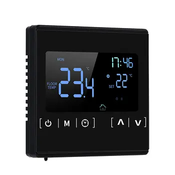 Сензорен екран Температурен контролер Терморегулатор Черна задна светлина Електрическо отопление Стаен термостат WiFi TemperatureController