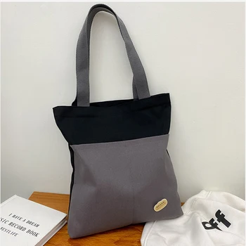  Чанта за рамо за жени Чанти за купувачи Съхранение на околната среда Многократна употреба Платно за голям капацитет Голяма пазарска чанта Училищни чанти Коледен подарък