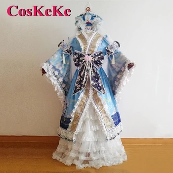 CosKeKe [Персонализиран] Saigyouji Yuyuko косплей аниме игра Touhou проект костюм сладък gorgrous официална рокля ролева игра облекло
