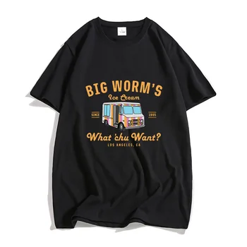 Сладоледът на големия червей What'chu Want T Shirts Камион Мъже / жени Унисекс Harajuku тениски Четири сезона тениски стикер 100% памук