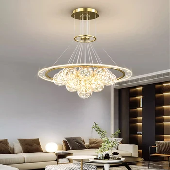 Модерен домашен декор LED светлини висулка светлинни лампи за хол Полилеи за трапезария висящи светлина вътрешно осветление