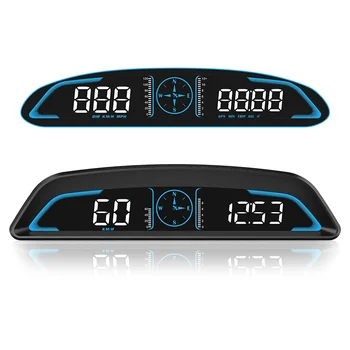 Цифров GPS скоростомер кола глави нагоре дисплей със скорост уморен шофиране сигнал превишена скорост аларма пътуване