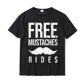 Безплатни мустаци вози смешно тениска Camisas Hombre мъжки тънък годни удобни върхове T риза памук T ризи дизайн Коледа