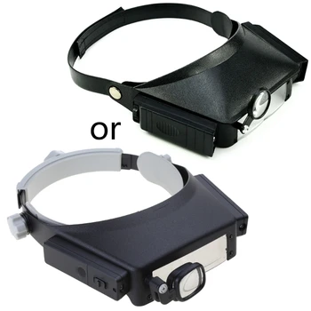 Y1UD LED светлинни очила лупа за лупа за очила за четене на бижута Ремонт на часовници