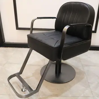 Фотьойл бръснарски столове въртящ се маникюр фризьорски подвижен стол удобен професионален Sillas De Barberia луксозни мебели