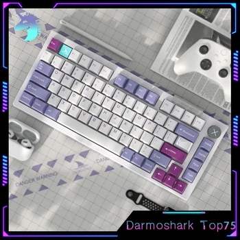 Darmoshark Top75 Механична клавиатура Безжични Bluetooth клавиатури TFT екран с ниско закъснение Динамичен RGB 3Mode Персонализирано копче за подарък за игри