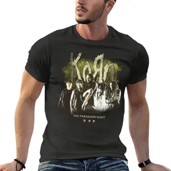Korn Tps Paradigm Shift Tour 2014 Извънгабаритна тениска за мъжки дрехи 100% памук Streetwear Big Size Top Tee