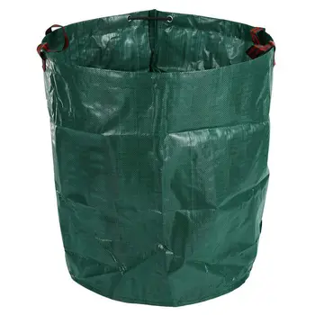 Hot 270L градинска торба за отпадъци Голяма силна водоустойчива тежкотоварна многократна употреба Сгъваема торба за боклук трева