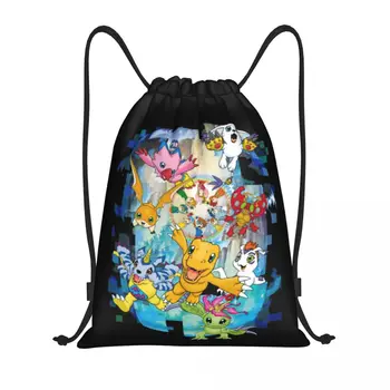 Digimon приключение 3 шнур чанти фитнес чанта пехота пакет трайни гореща продажба раница хумор графика