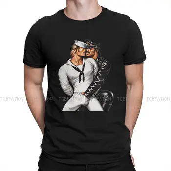 Tom of Finland ЛГБТ гей гордост 100% памук T риза реколта готически мъжки тениска O-образно деколте мъжко облекло
