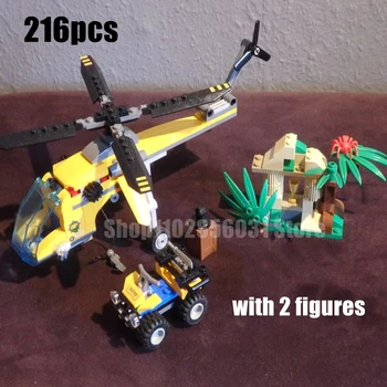 216pcs Товарен хеликоптер Модел строителни блокове Halftrack Kids Fit 60158 60159 Играчки за деца подарък