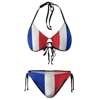 Знаме на Франция Френски флаг Бикини Плуване Костюм Забавни Графични Екзотични Бикини Забавни Новост Плаж Висококачествени бански костюми