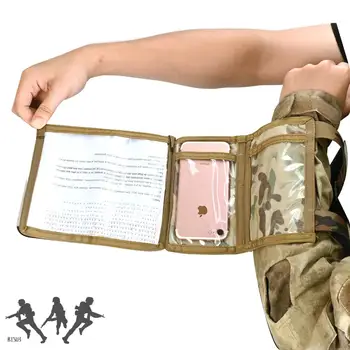 Тактически Пейнтбол Gear Arm ръкав джоб карта администратор торбичка тактика Чанта за мобилен телефон Аксесоари за военно оборудване