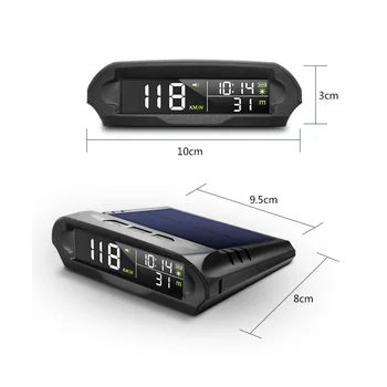 Universal HUD X 98 кола слънчева цифров метър GPS скоростомер превишена скорост аларма разстояние надморска височина главата нагоре дисплей
