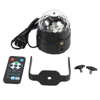 3X звуково активирани парти светлини с дистанционно управление Dj осветление, RBG диско топка, лампа 7 режима сцена Par светлина (US Plug)