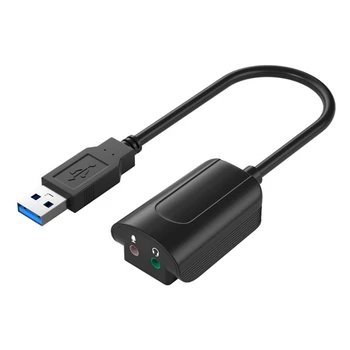 Външна USB аудио звукова карта USB адаптер за звукова карта 7.1 Виртуален канал с кабелен микрофон 3.5Mm интерфейсни звукови карти