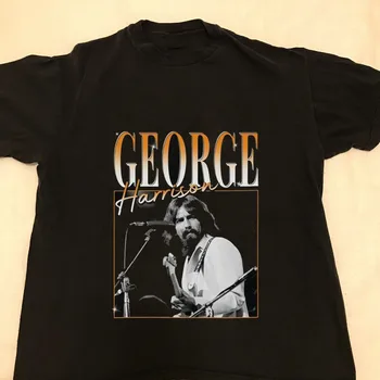George Harrison Rock Music Tee Guitar Lover Gift Тениска Ретро размер S-3XL
