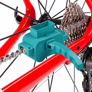 Почистващ препарат за велосипеди Преносим инструмент за скрубер на верига за велосипеди Инструмент за измиване на четка за почистване на верига Аксесоари за поддръжка на велосипеди
