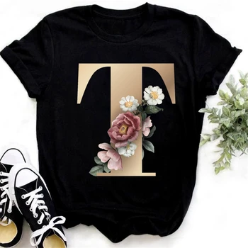 CLOOCL 100% памук T риза персонализирате писмо T ризи цвете шрифт комбинация риза мъже/жени улично облекло мода пуловер Tee отгоре