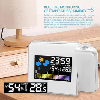 Creative електронен часовник Интелигентен часовник проекция будилник безшумен спалня многофункционален интелигентен електроника