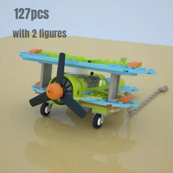 127pcs Мистерия самолет приключения градивни блокове модел годни 75901 играчки за деца коледен подарък