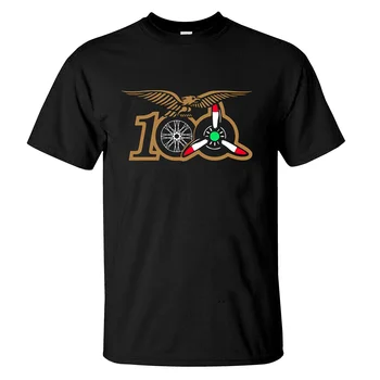 2023 Модна мъжка тениска Casual извънгабаритни дишаща 100 години италианска мотоциклетна тениска за феновете на Moto Guzzi Streetwear S-3XL