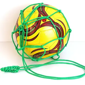 Футбол Kick Trainer Футболна топка Net Kicker Соло Kick практика помощ за младежи възрастни Найлонова мрежеста чанта с треньор Net Футбол