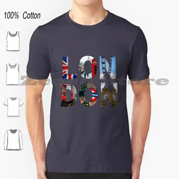 Красивият град на Лондон Великобритания версия T тениска 100% памук удобни висококачествени Великобритания версия съюз страна звезди Brexit Big