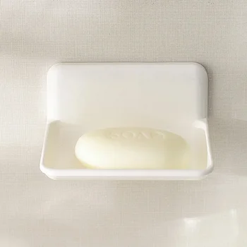 Нова мода Прост и безшевен държач за вискозен сапун Смукателна стена висяща сапунена кутия (малка без капак)