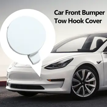 Автомобилна предна броня Калъфи за куки за теглене на броня Капачки за капак на очите Автомобилни екстериорни аксесоари за Tesla Model 3 2017-2021